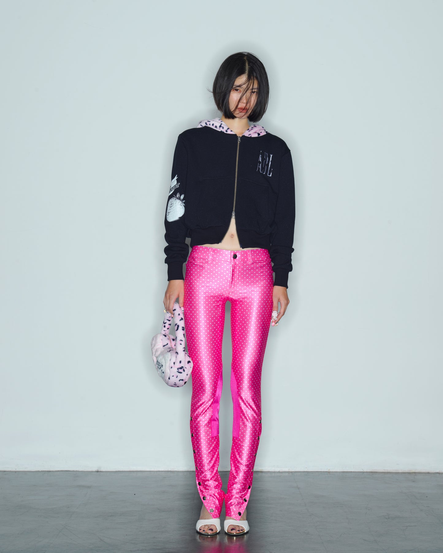 Balloon Hoodie BLACK×PINK LEOPARD