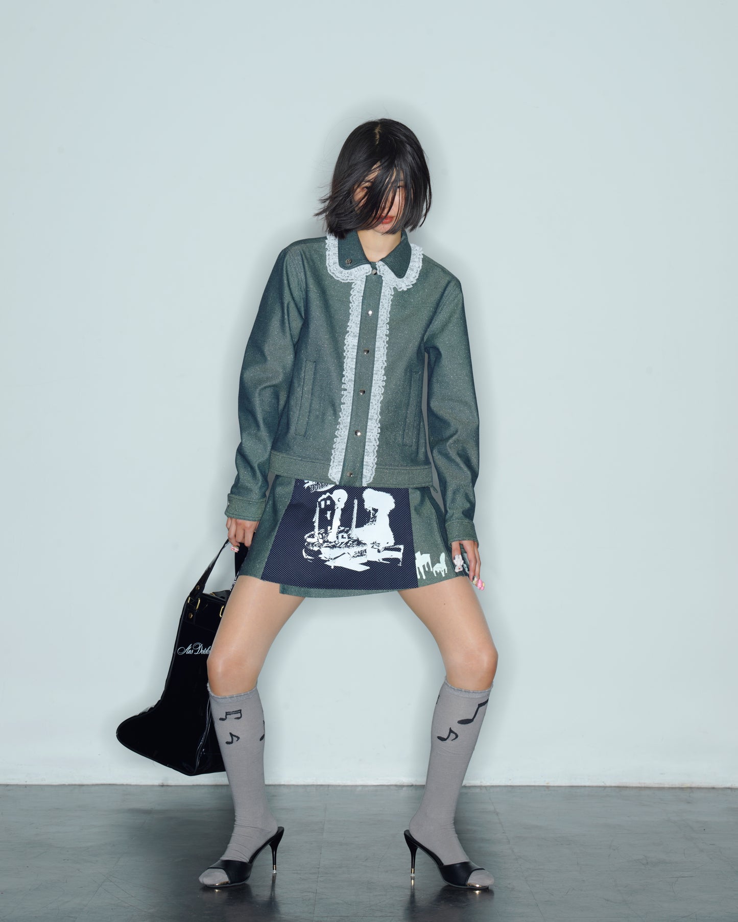 G JACKT LAME GREEN