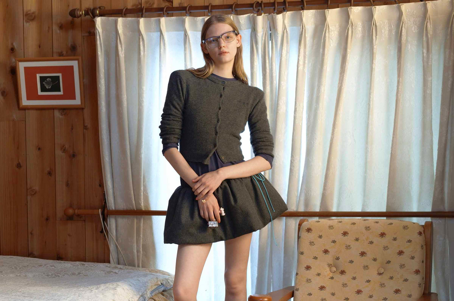 PUFF SKIRT GRAY