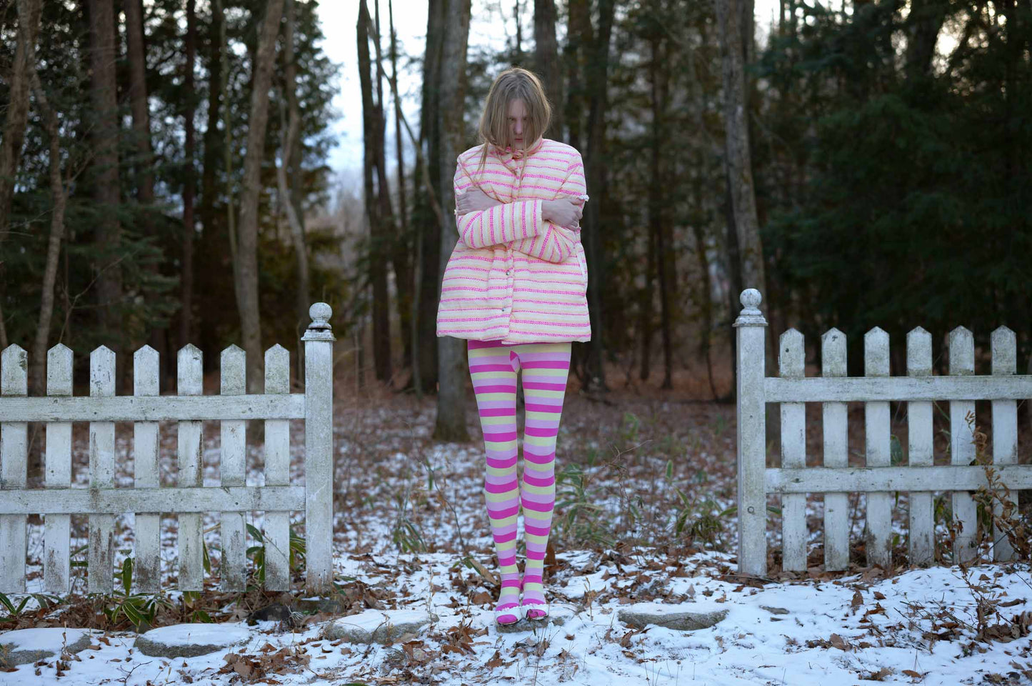 TIGHTS (KNIT) Pink/Yellow
