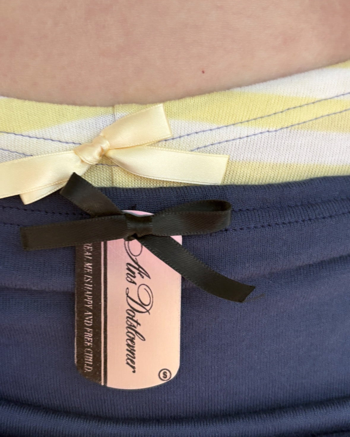 DOLL TIGHTS Yellow Stripes