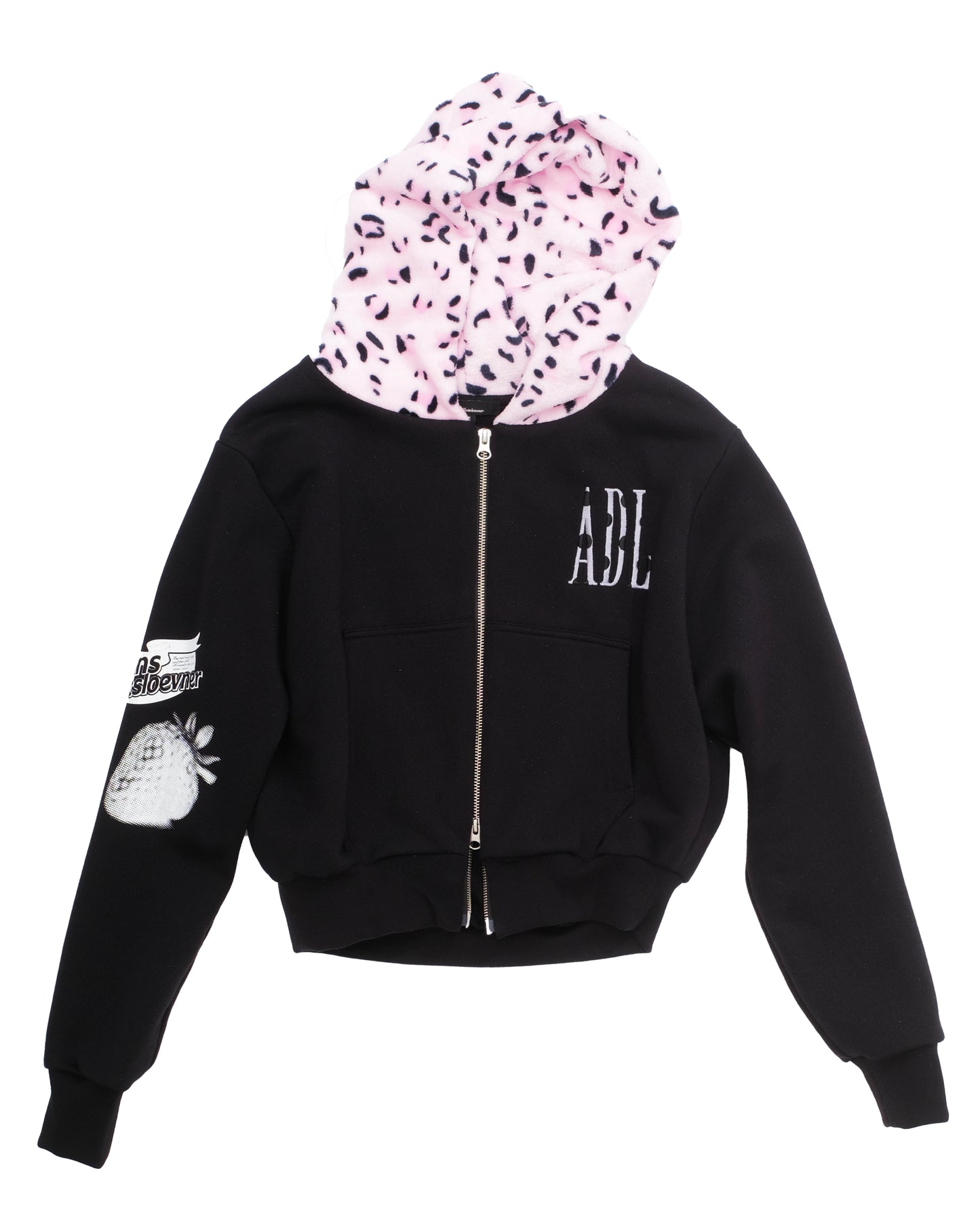 Balloon Hoodie BLACK×PINK LEOPARD