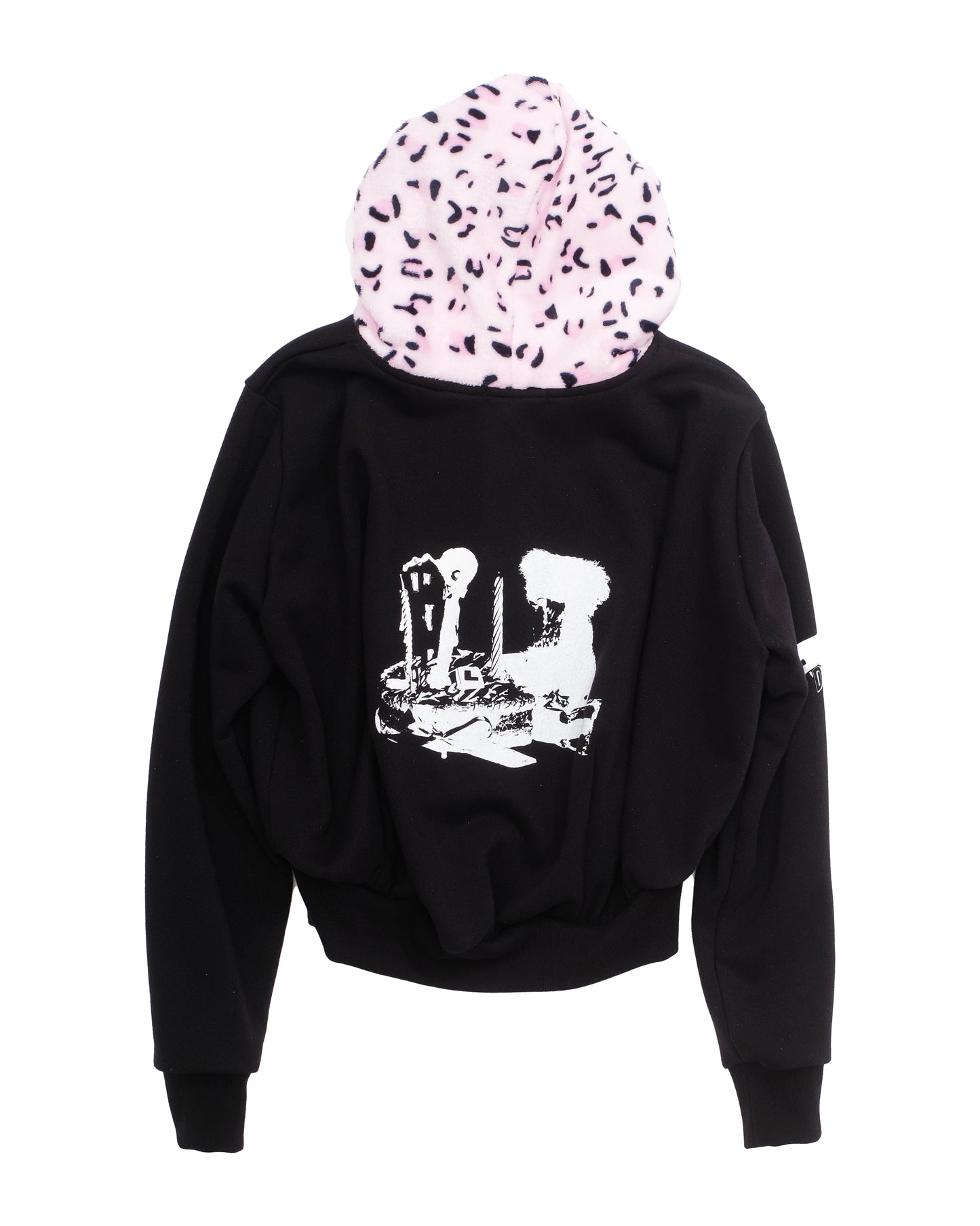 Balloon Hoodie BLACK×PINK LEOPARD