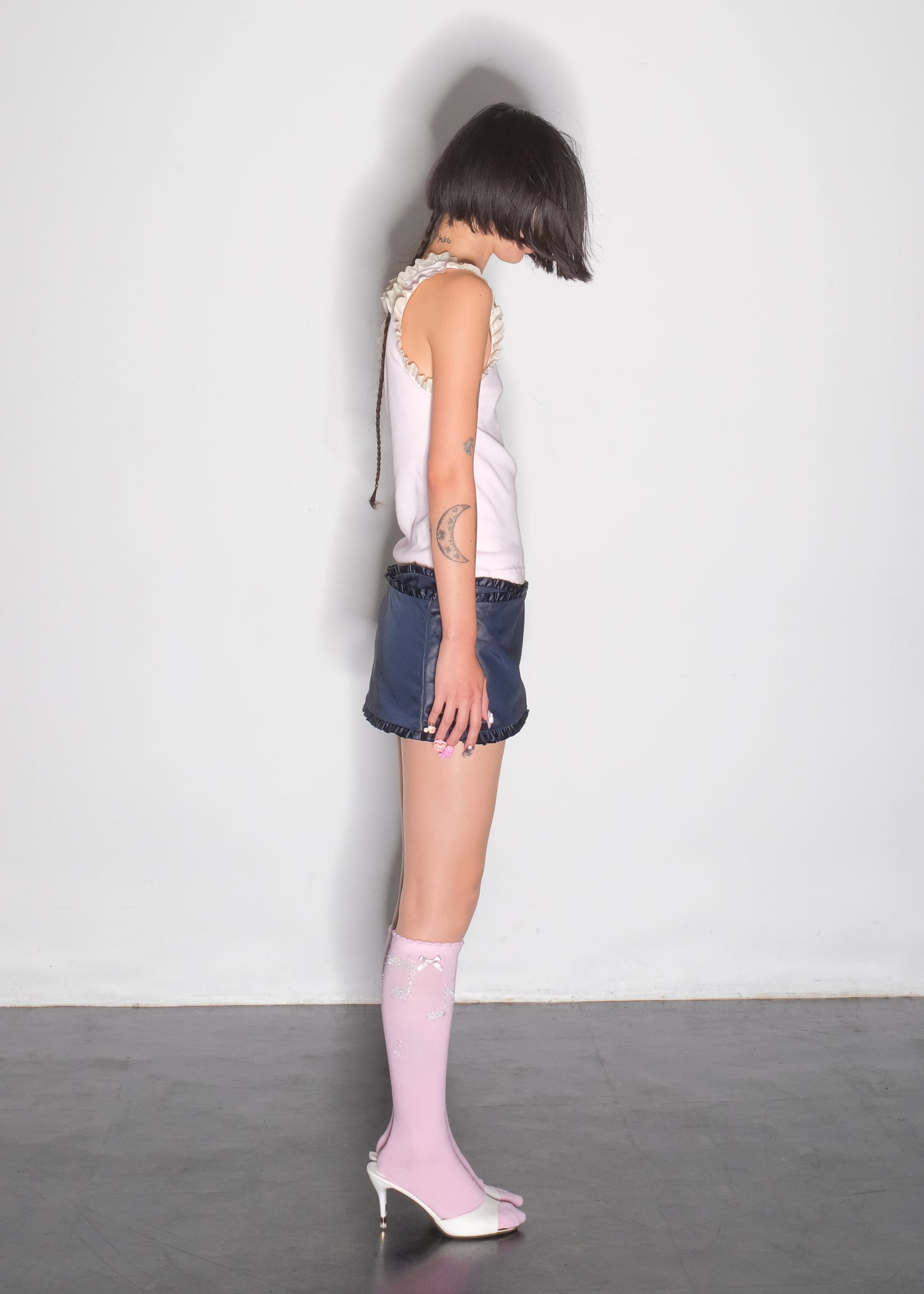 FRILLED SKIRT NAVY