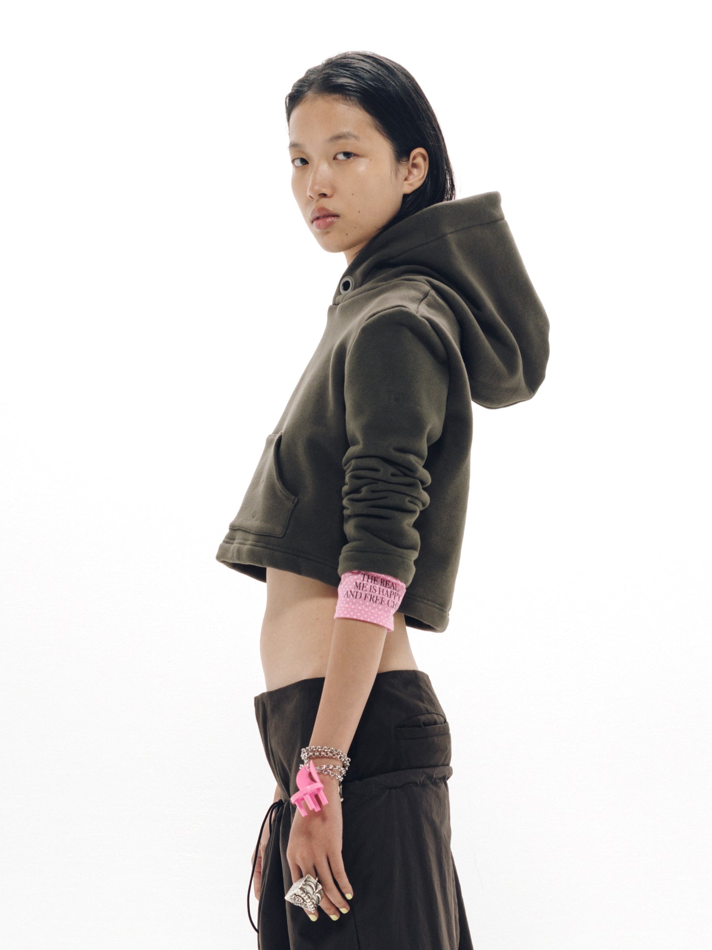 DOLL HOODIE SWEAT Khaki