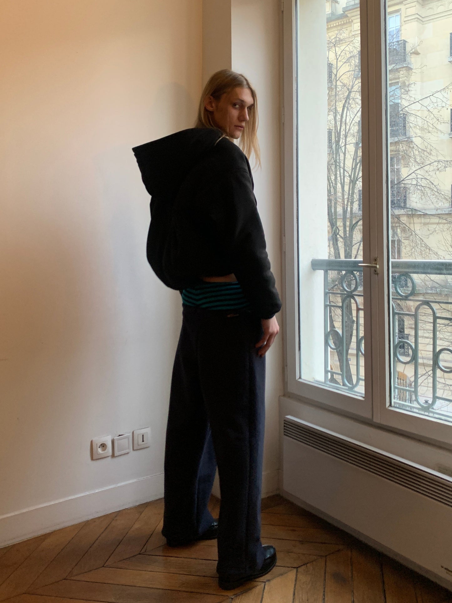 BALLOON BOMBER JACKET Blue/Black (reversible)