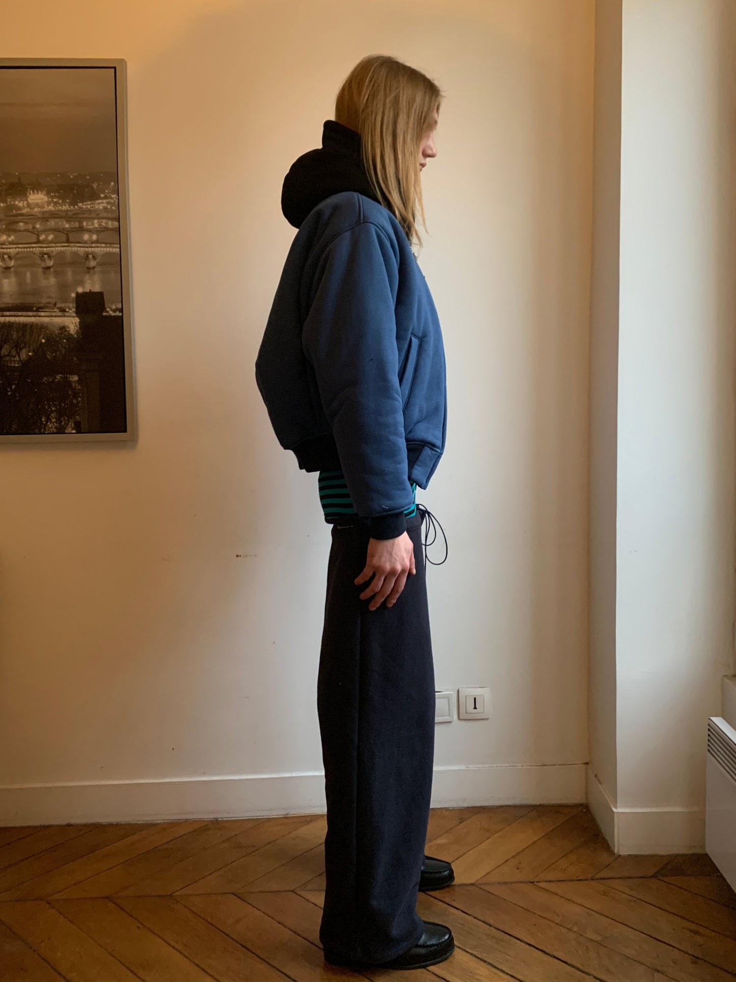 BALLOON BOMBER JACKET Blue/Black (reversible)