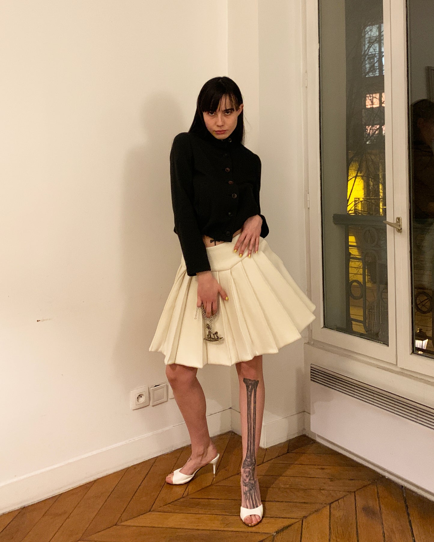 DOLL PLEATS SKIRT Off white
