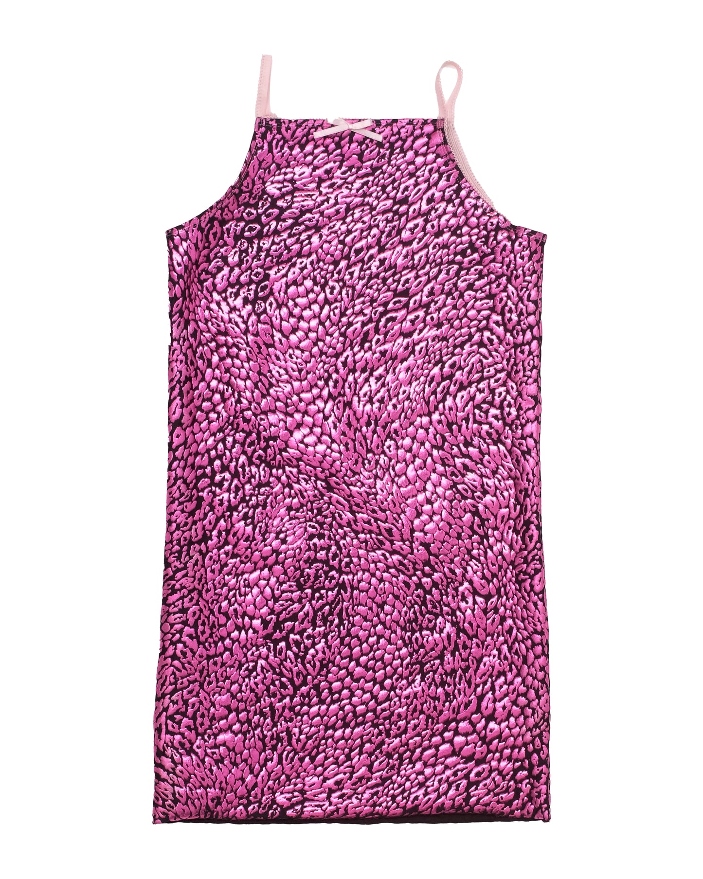 CAMISOLE DRESS BLACK × PINK LEOPARD