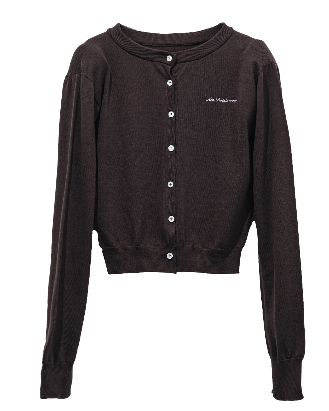 トップス Ans Dotsloevner shoulder cardigan Shoulder Cardigan Brown – Ans Dotsloevner