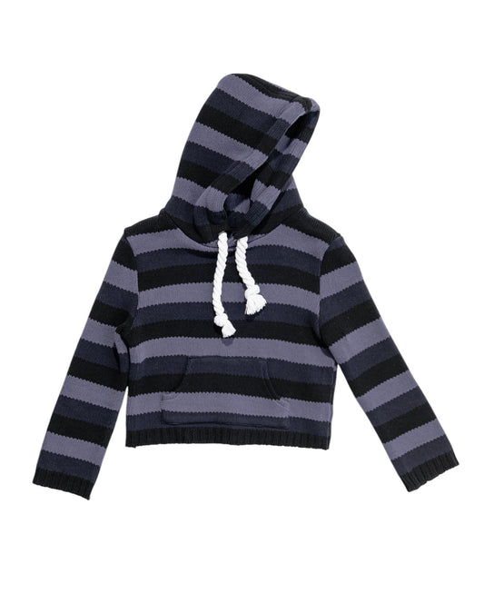 DOLL HOODIE KNIT Gray/Blue
