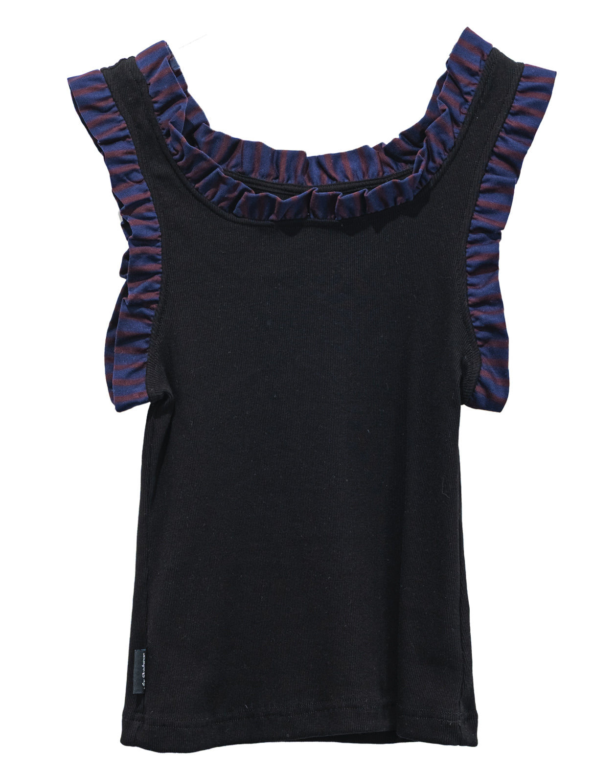 Frilled Tank top BLACK