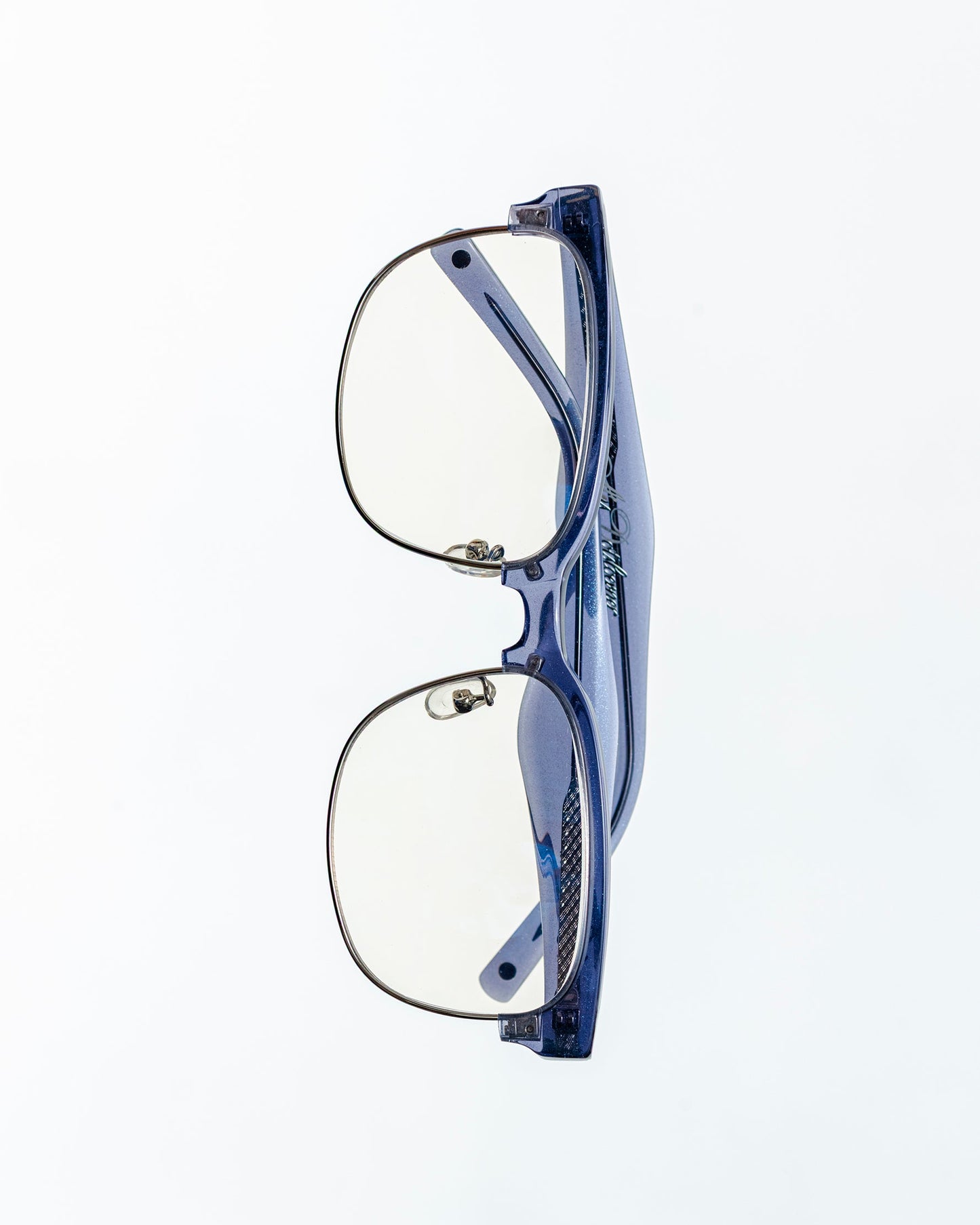 TUMLUS X ANS DOTSLOEVNER collaboration glasses Navy glitter