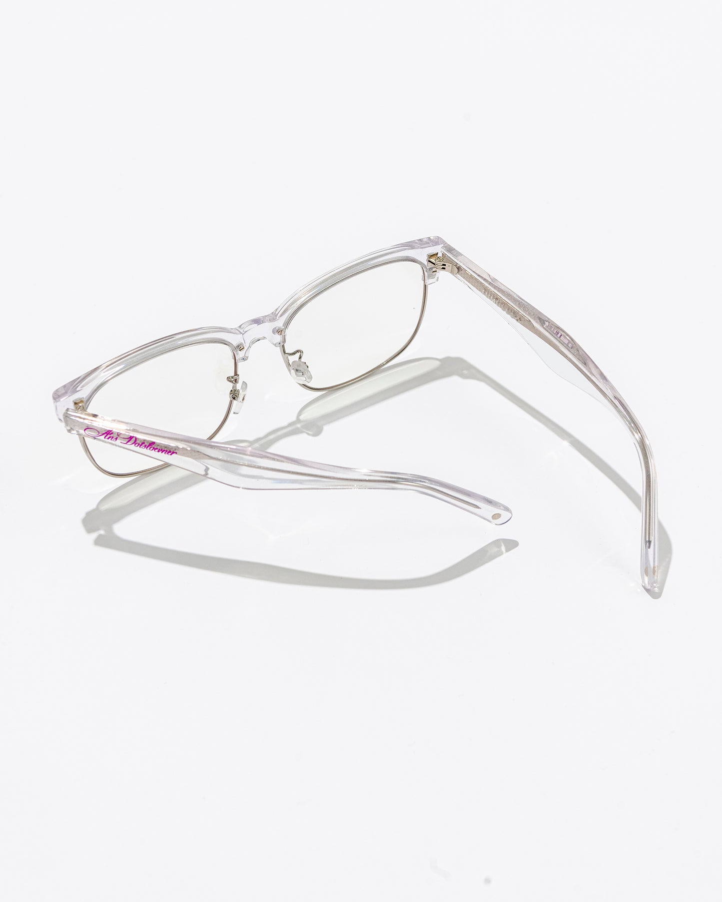 TUMLUS X ANS DOTSLOEVNER collaboration glasses Clear glitter