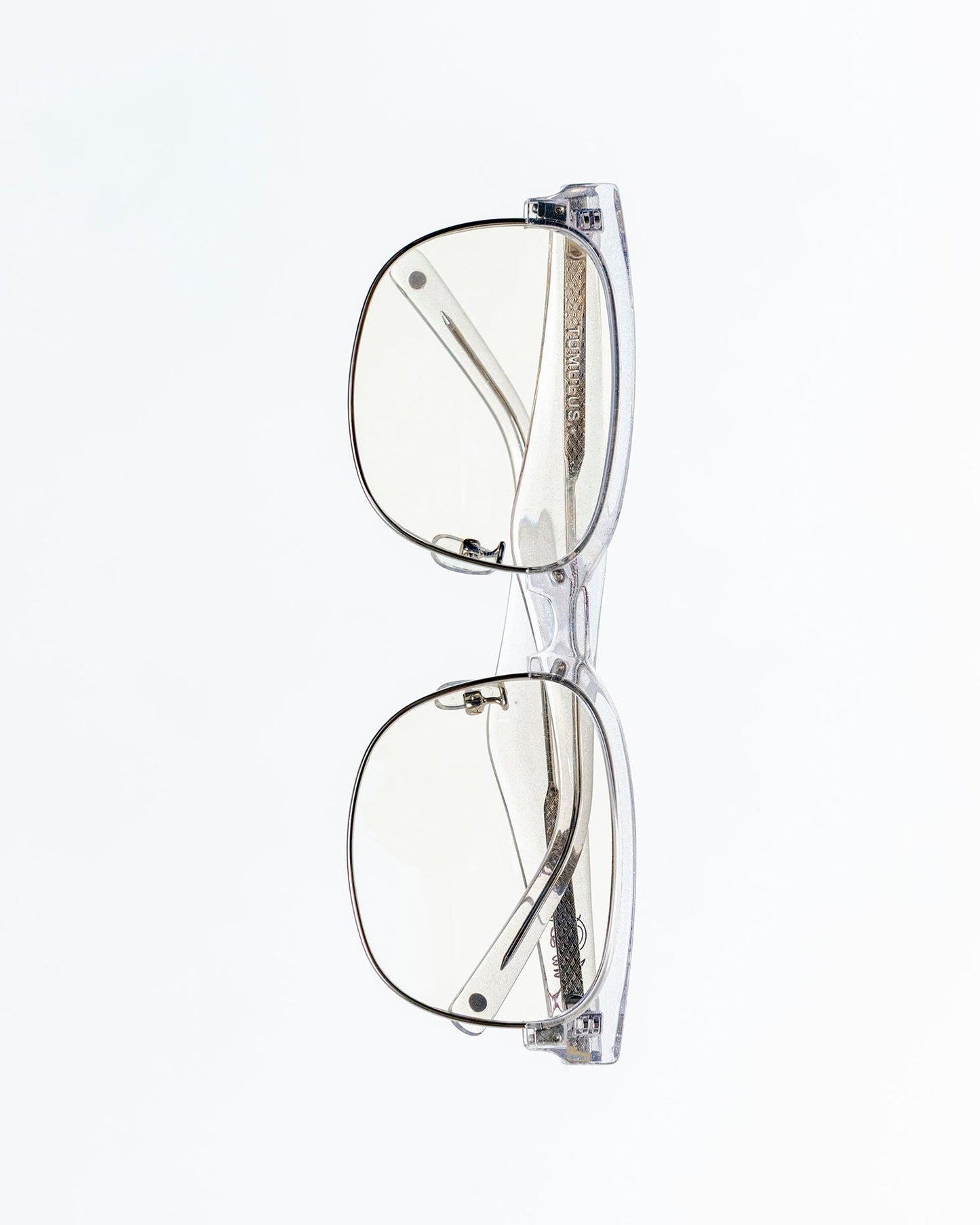 TUMLUS X ANS DOTSLOEVNER collaboration glasses Clear glitter
